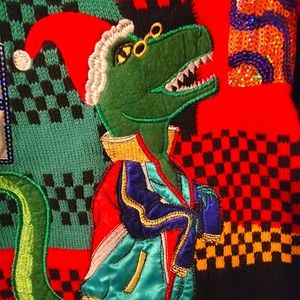 Ugly Xmas Sweater w/ T-Rex XL